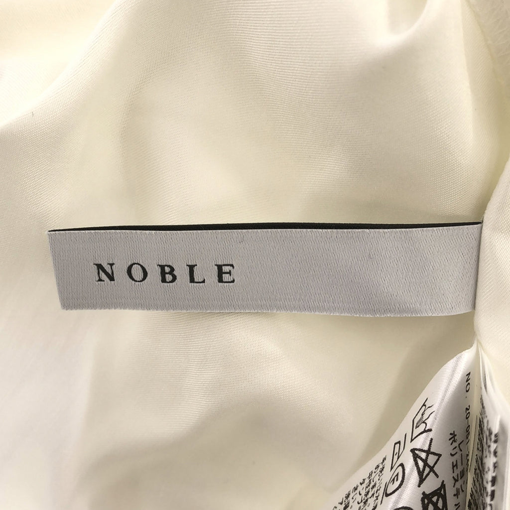 NOBLE / ノーブル | レーヨンサンドウォッシュハシゴ刺しゅう ブラウス | F | ホワイト | レディース