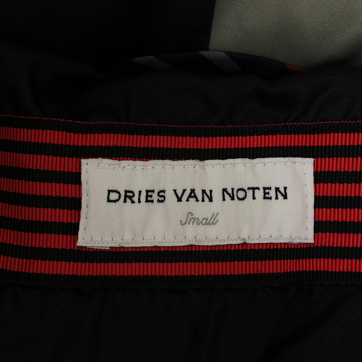 德賴斯·範諾頓 | 格紋印花羽絨衣/全拉鍊羽絨服 | S碼 | 男士