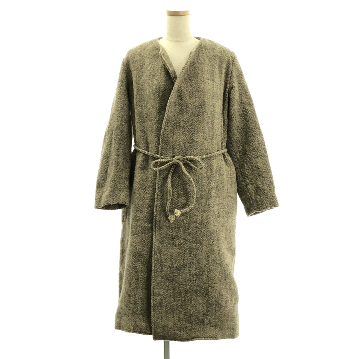 45r / 포티파이브아르 | 울 헤링본 라운드 컬러 코트 | 2 | 여성