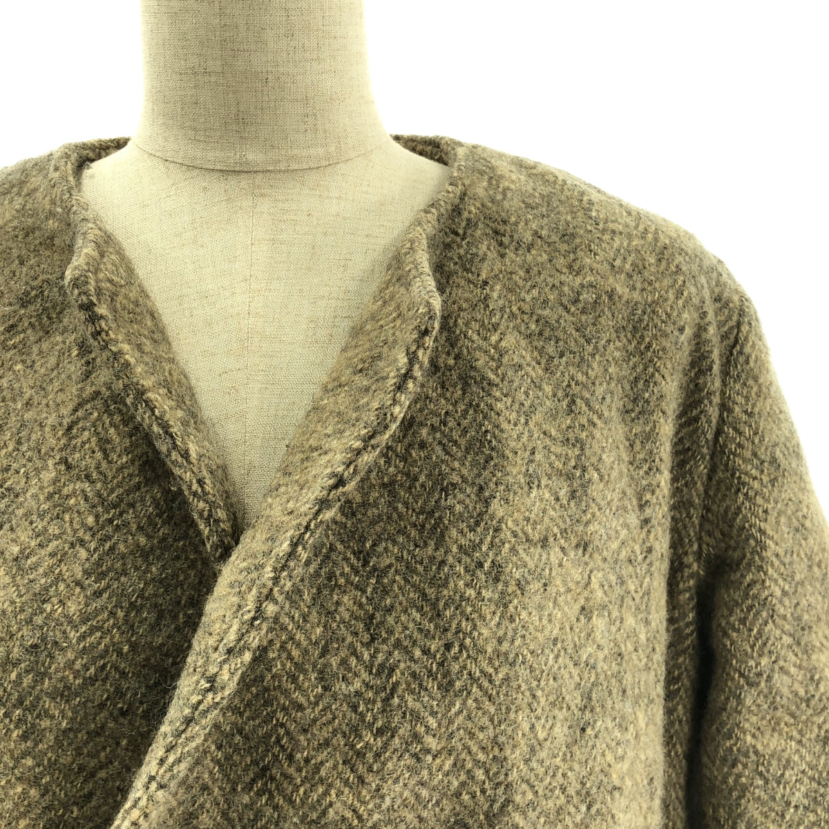 45r / 포티파이브아르 | 울 헤링본 라운드 컬러 코트 | 2 | 여성