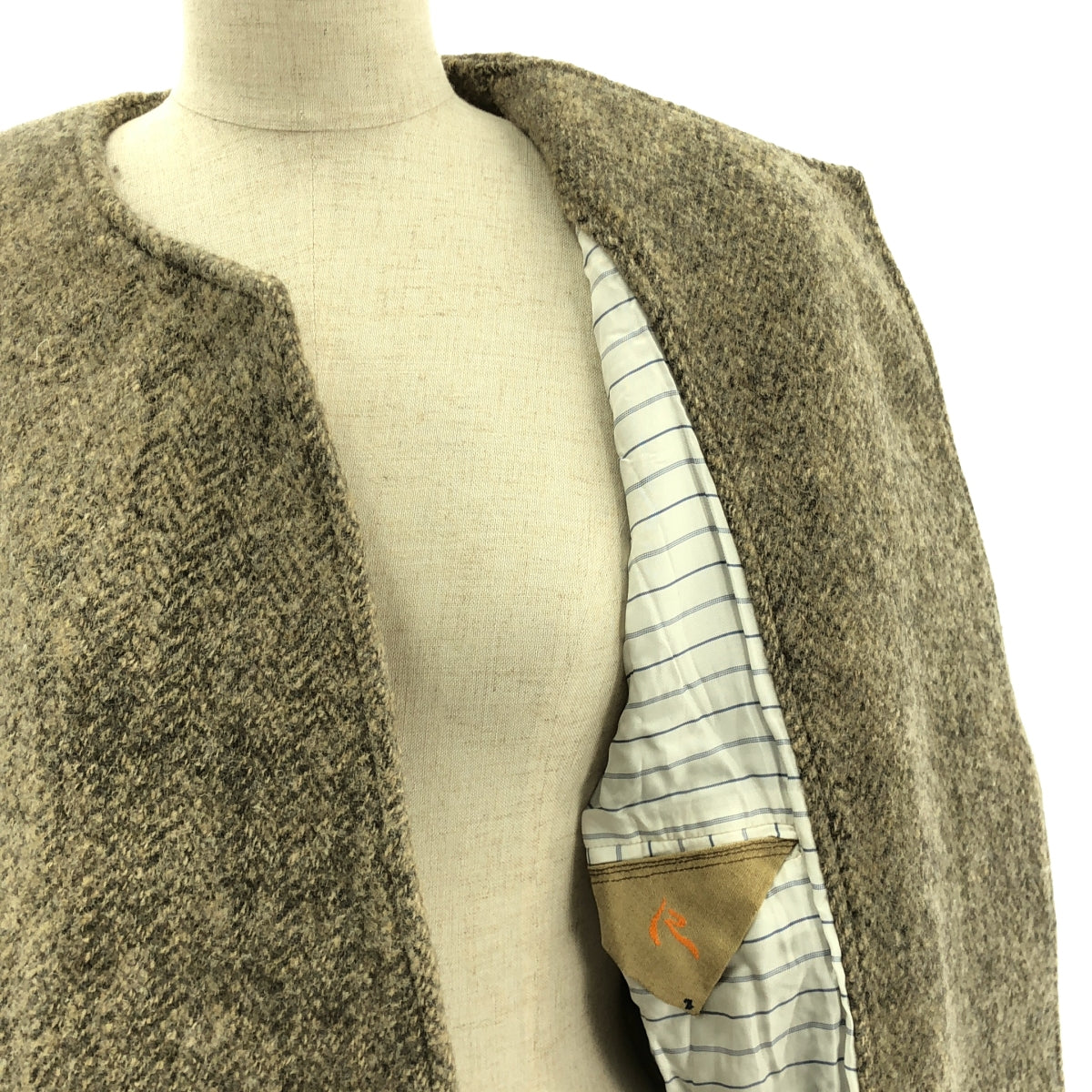 45r / 포티파이브아르 | 울 헤링본 라운드 컬러 코트 | 2 | 여성