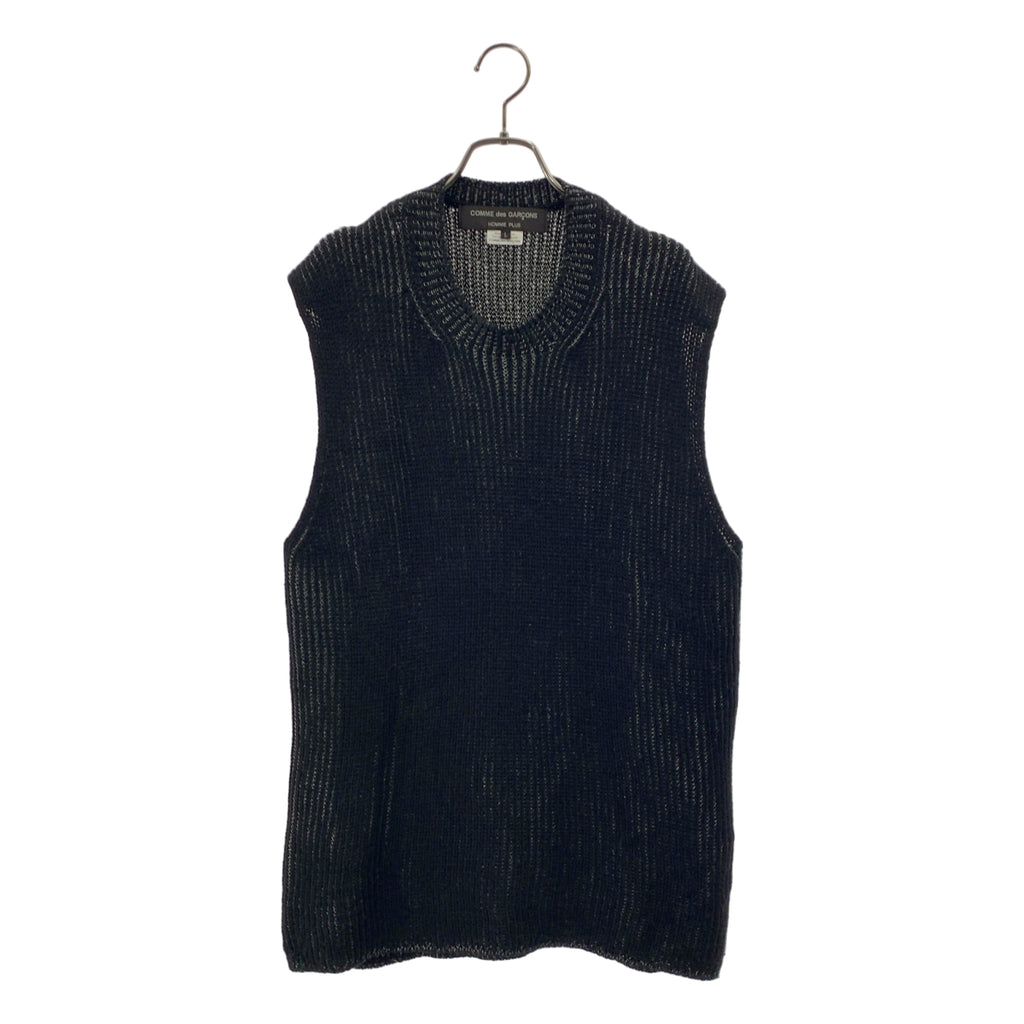 COMME des GARCONS HOMME PLUS / 콤데 갤슨 옴프뤼스 | 2021SS | 울 혼합 반짝이 니트 베스트 | L |