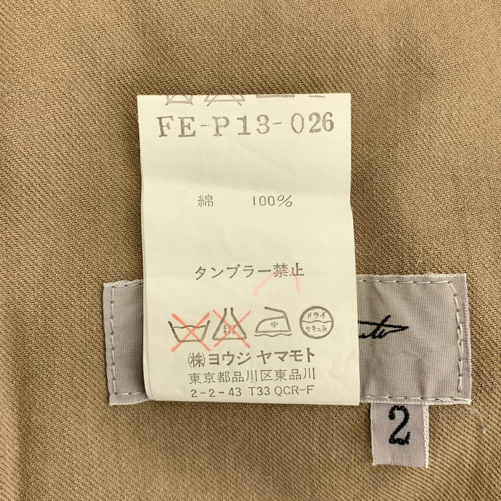 山本耀司 FEMME | 2002春夏系列 | 棉質寬褲 | 2號 | 女款