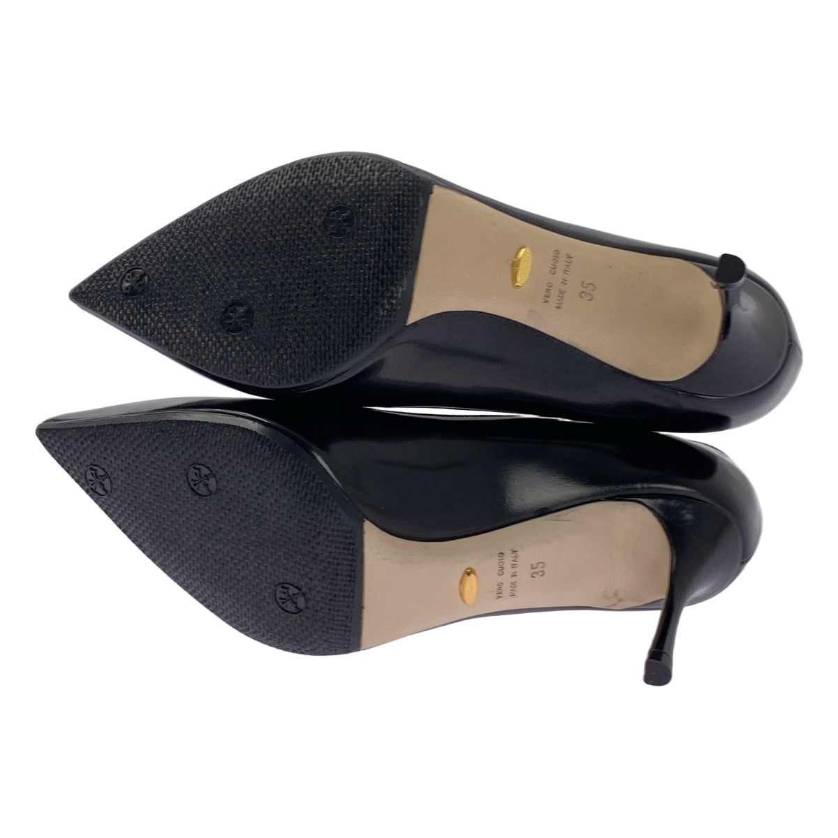 Sergio Rossi 皮革尖頭高跟鞋，狀況良好，35 碼，黑色，女款