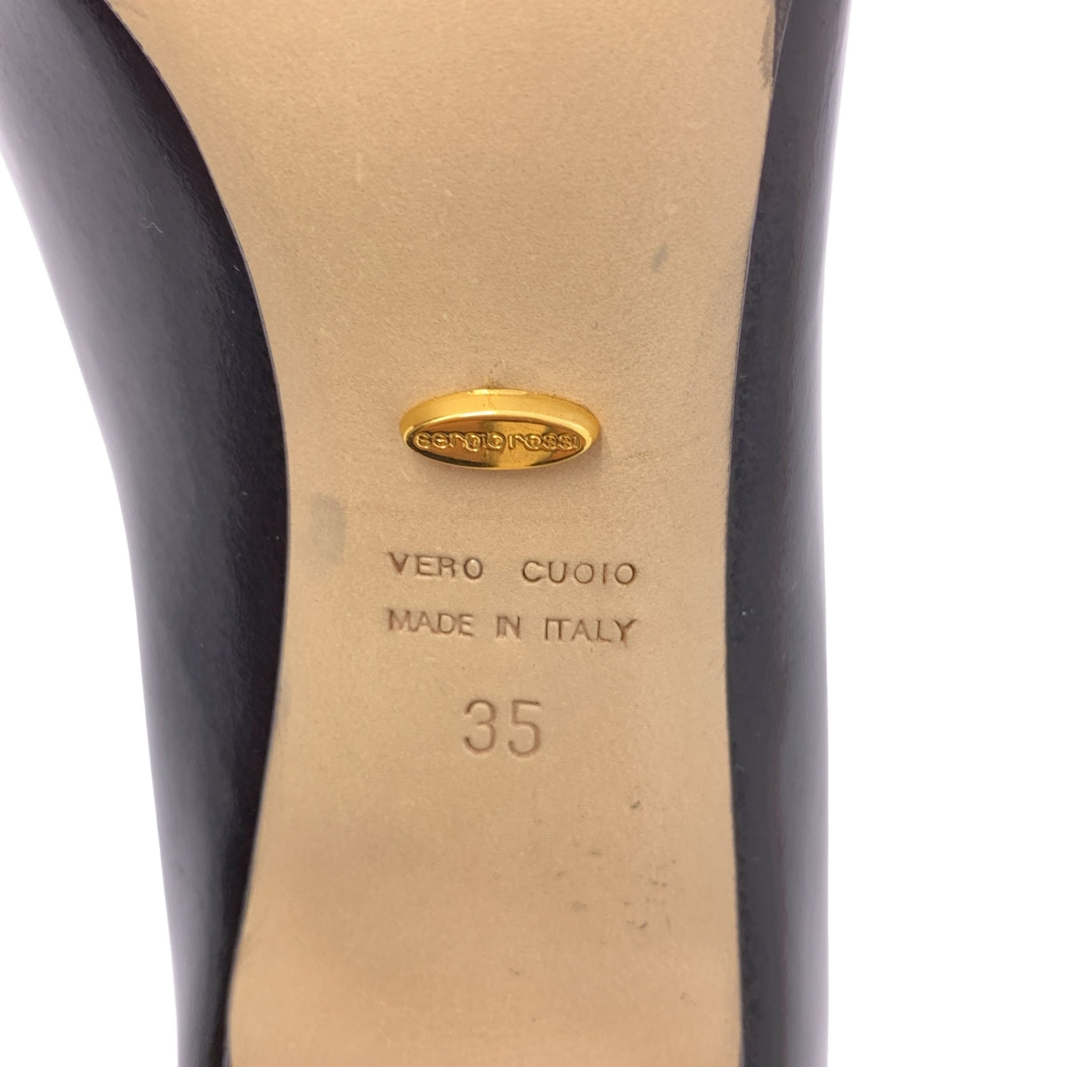 【美品】  sergio rossi / セルジオロッシ | レザー ポインテッドトゥ ヒール パンプス | 35 | ブラック | レディース