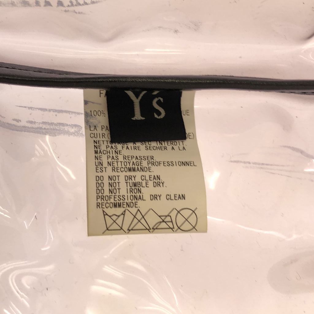Y's / ワイズヨウジヤマモト | PVC レザー切替え 2way ショルダーバッグ | ブラック | レディース