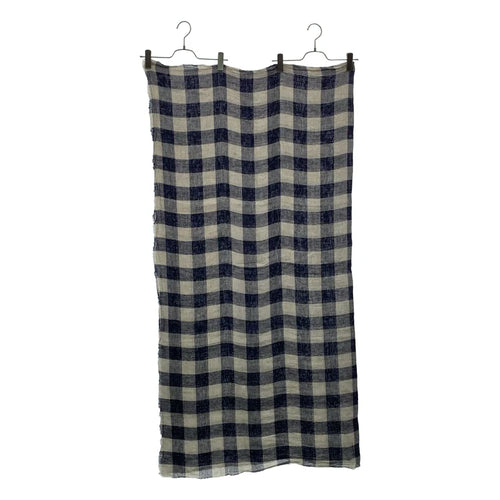 ダニエラグレジス　カシミヤ　大判ストール DANIELA GREGIS(ダニエラ グレジス) CASHMERE ストール(BLK×BLU CHECK