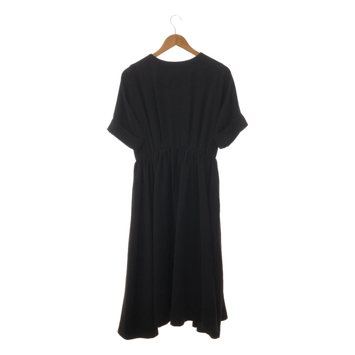 foufou / foufou | [THE DRESS #11] Vneck gather one piece V-neck gather one piece dress | 0 | Black | Women's