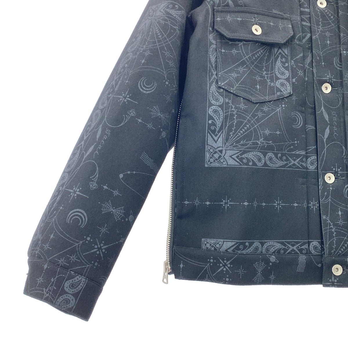 sacai | 2020 秋冬 | x Dr.Woo 印花側拉鍊外套 | 尺寸 2 | 男款