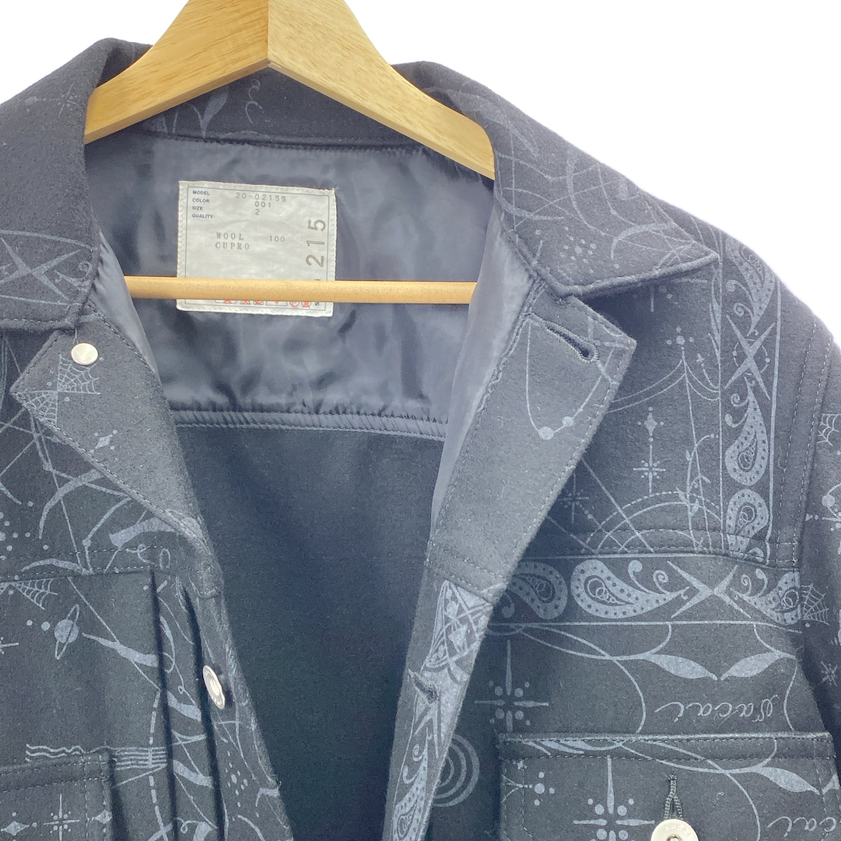 sacai | 2020 秋冬 | x Dr.Woo 印花側拉鍊外套 | 尺寸 2 | 男款