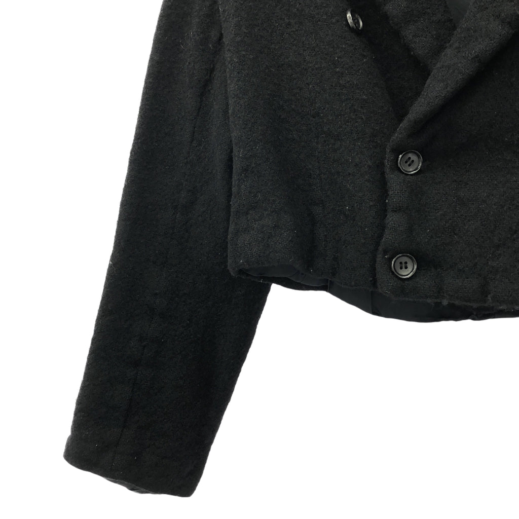 COMME des GARCONS / 컴데 갤슨 | 2011AW | 울 축융 더블 쇼트 재킷 | S | 블랙 | 여성