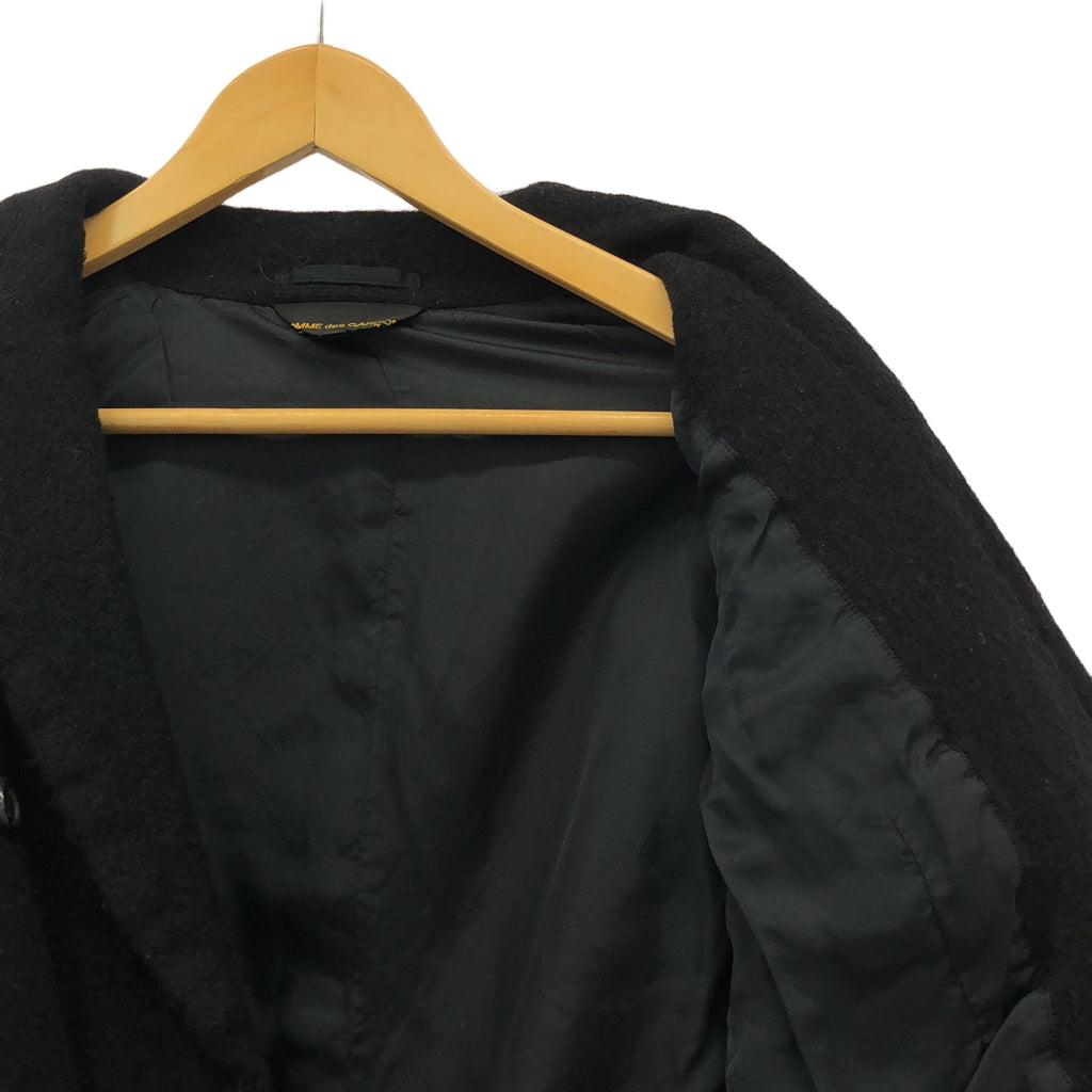 COMME des GARCONS / 컴데 갤슨 | 2011AW | 울 축융 더블 쇼트 재킷 | S | 블랙 | 여성