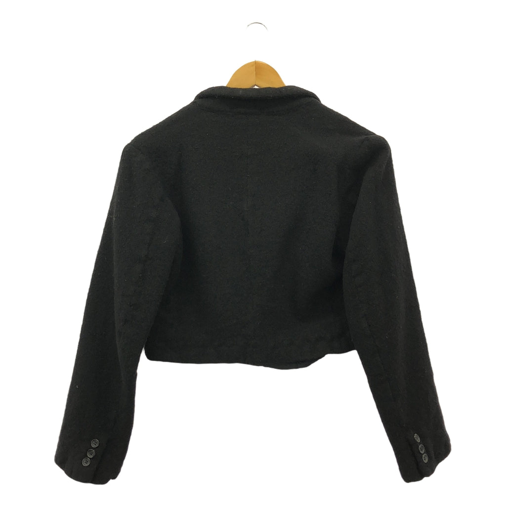 COMME des GARCONS / 컴데 갤슨 | 2011AW | 울 축융 더블 쇼트 재킷 | S | 블랙 | 여성