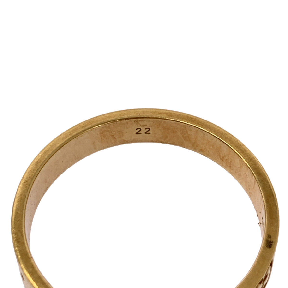 GUCCI / 구찌 | 18K 핑크 골드 PG GG 아이콘 링 | 22 | 남성