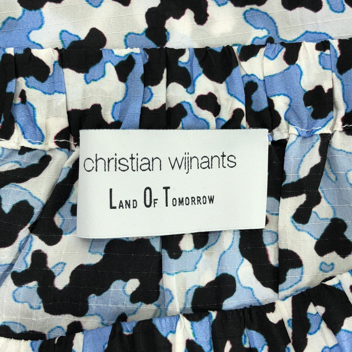 【美品】  Christian Wijnants / クリスチャンワイナンツ | TOMORROWLAND ロング イージー スカート | 34 | ブラック/ホワイト/ブルー | レディース