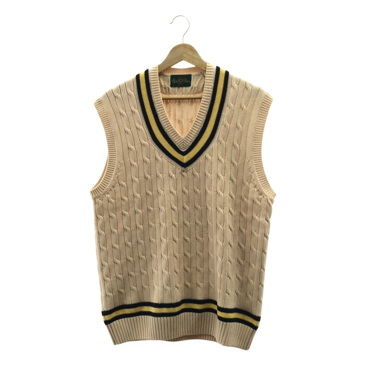 Alan Paine / アランペイン | Cricket Knit Vest クリケット ニットベスト | 50 | ベージュ | メンズ