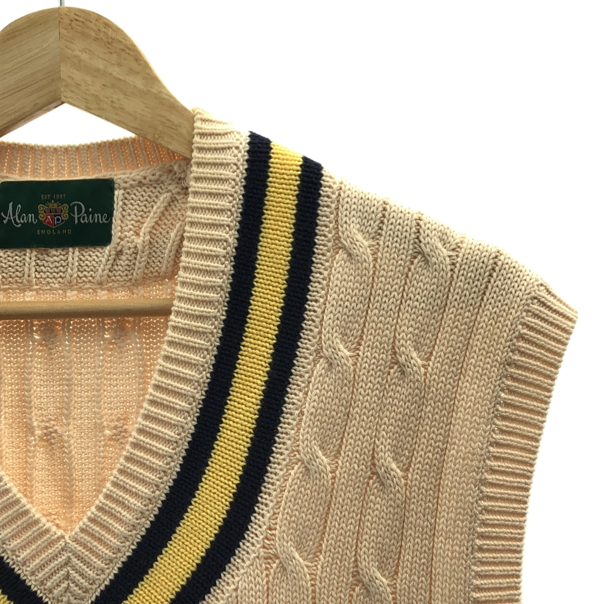 Alan Paine / アランペイン | Cricket Knit Vest クリケット ニットベスト | 50 | ベージュ | メンズ