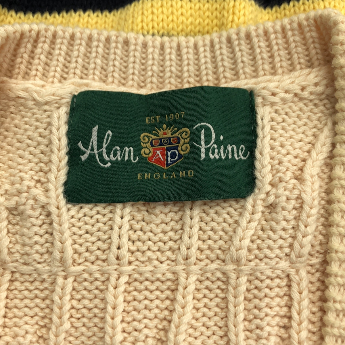 Alan Paine / アランペイン | Cricket Knit Vest クリケット ニットベスト | 50 | ベージュ | メンズ