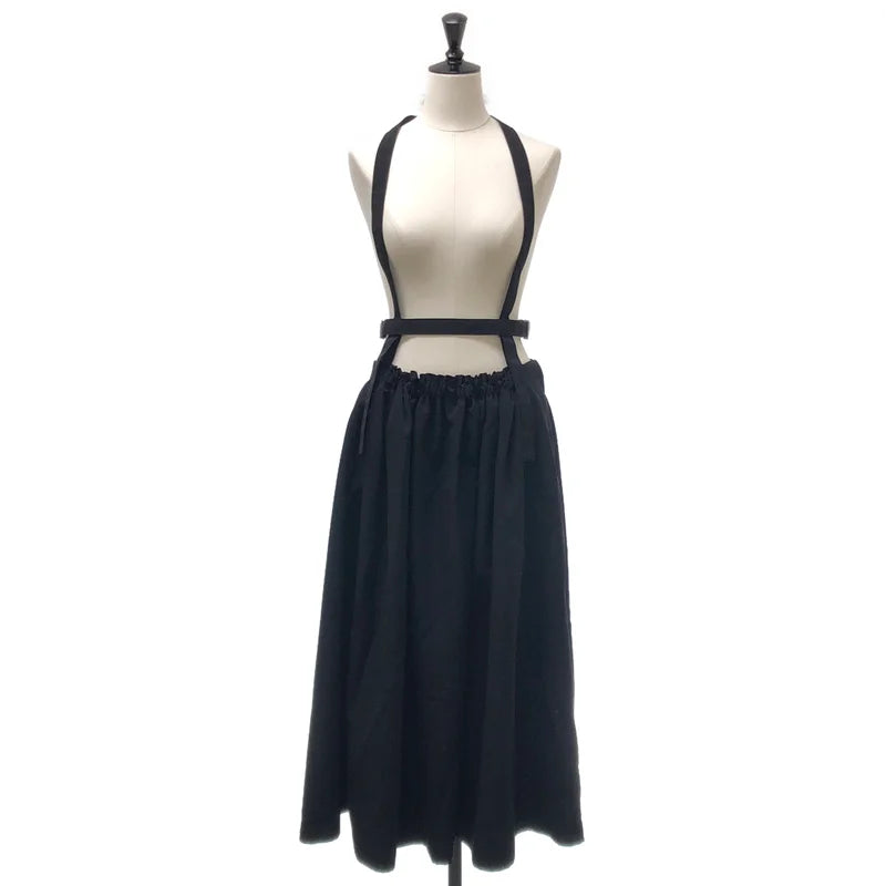 noir kei ninomiya / ノワールケイニノミヤ | 2018SS | ポリエステル  サスペンダー ギャザー ボリューム ワンピース 吊りスカート | M | レディース