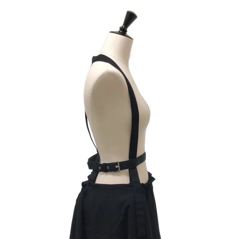 noir kei ninomiya / ノワールケイニノミヤ | 2018SS | ポリエステル  サスペンダー ギャザー ボリューム ワンピース 吊りスカート | M | レディース