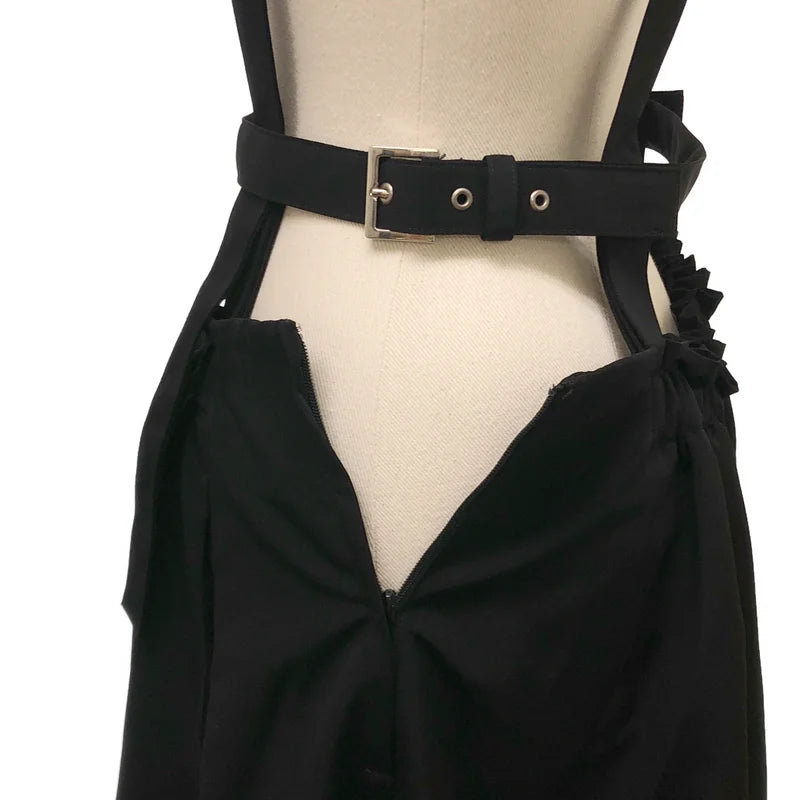 noir kei ninomiya / ノワールケイニノミヤ | 2018SS | ポリエステル  サスペンダー ギャザー ボリューム ワンピース 吊りスカート | M | レディース