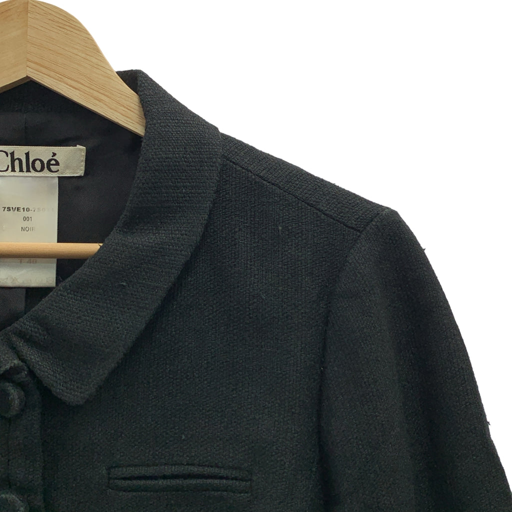 Chloe / クロエ | シルク キャンバス ショート ジャケット | 40 | レディース