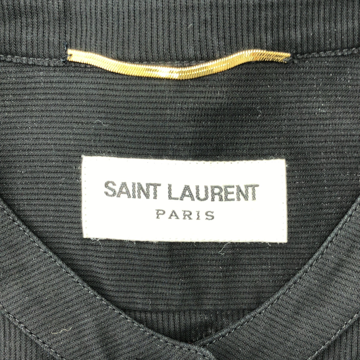 SAINT LAURENT PARIS / 산 로랑 파리 | 코튼 헨리 넥 셔츠 | 36 | 블랙 | 여성