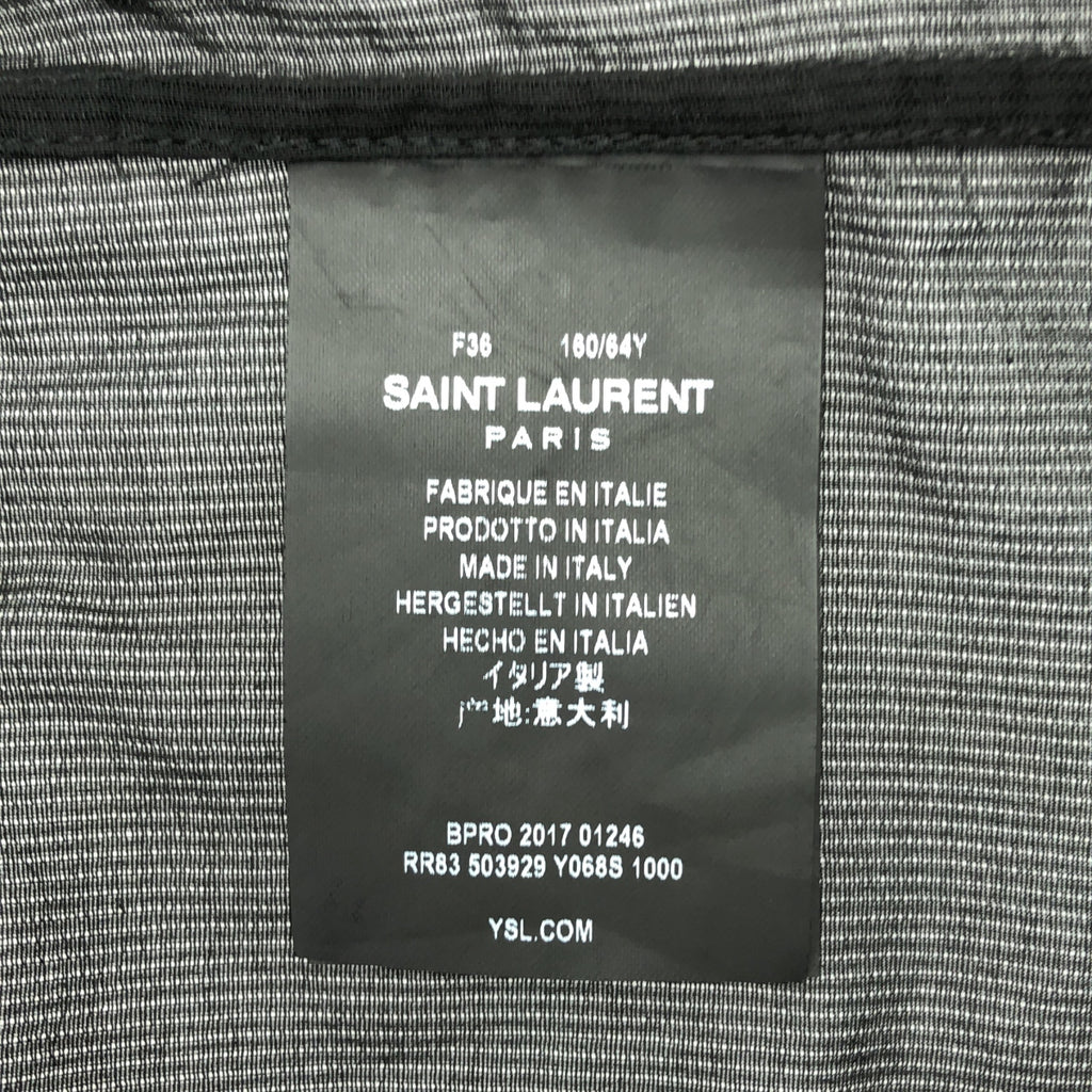 SAINT LAURENT PARIS / 산 로랑 파리 | 코튼 헨리 넥 셔츠 | 36 | 블랙 | 여성