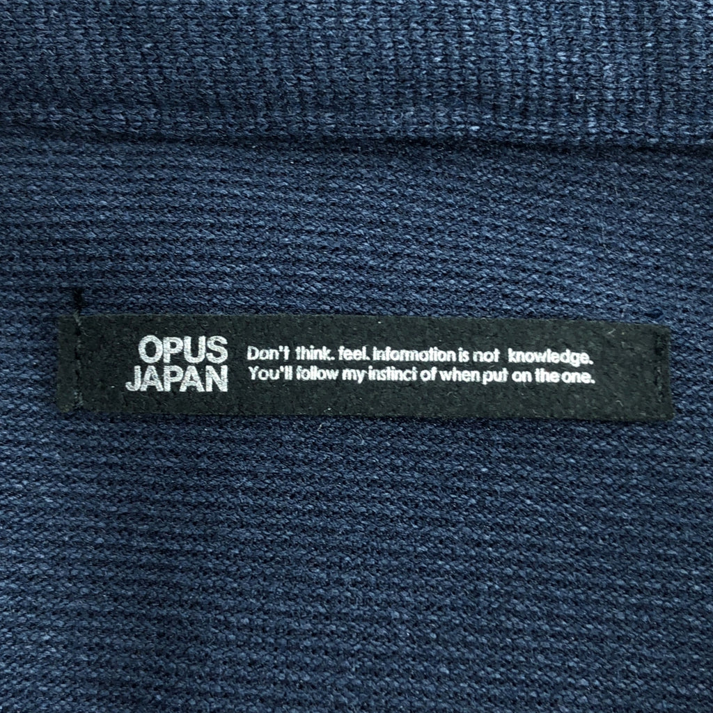 OPUS JAPAN / オーパスジャパン | Washi-Haori 和紙羽織 カーディガン | M-L | ネイビー | メンズ