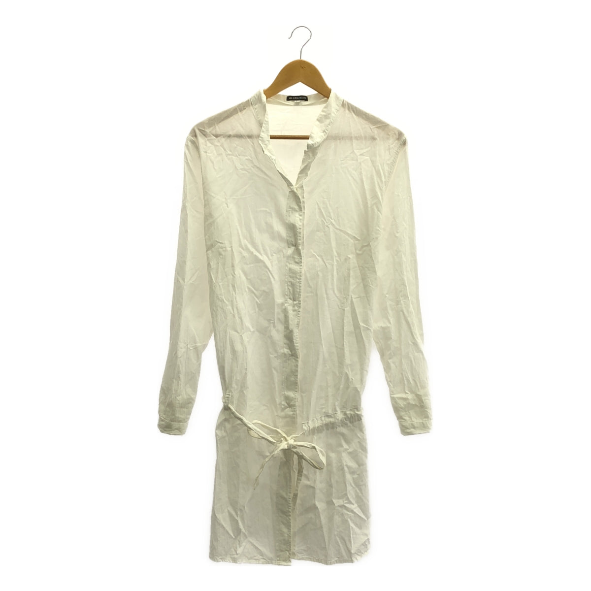 ANN DEMEULEMEESTER / アンドゥムルメステール | Over Long Shirt アシンメトリーシャツ | 34 | ホワイト | レディース
