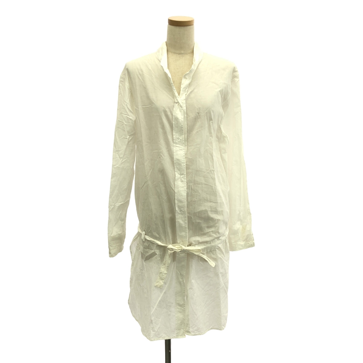 ANN DEMEULEMEESTER / アンドゥムルメステール | Over Long Shirt アシンメトリーシャツ | 34 | ホワイト | レディース