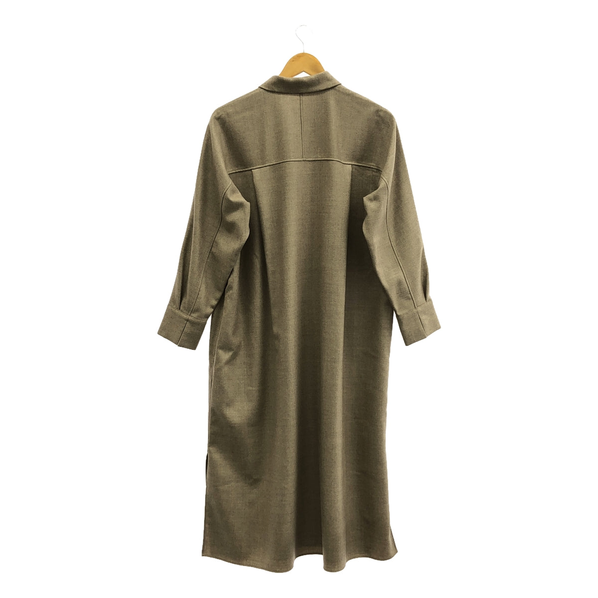 BEIGE, / Beige | Wool shirt long dress | 2 | Beige | Women's