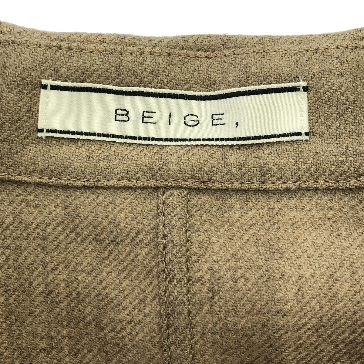 BEIGE, / Beige | Wool shirt long dress | 2 | Beige | Women's