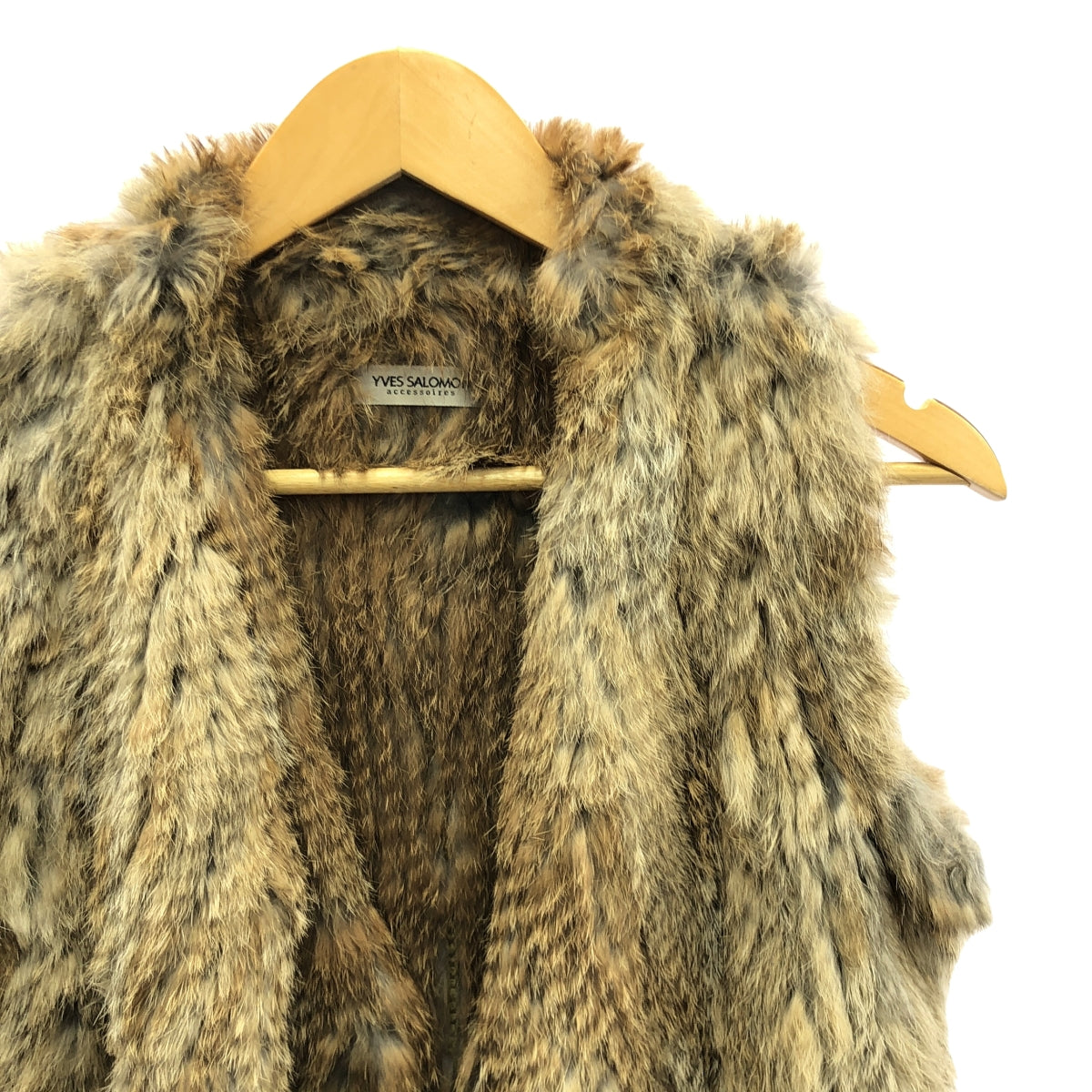 伊夫·薩洛蒙 / 伊夫·薩洛蒙 |兔毛流蘇背心 | 36 |布朗 |女性的