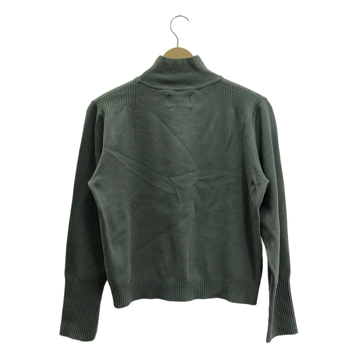 CLANE / クラネ | CLANE BASIC COMPACT KNIT / ハイネック リブ ニット プルオーバー | 2 | グリーン | レディース