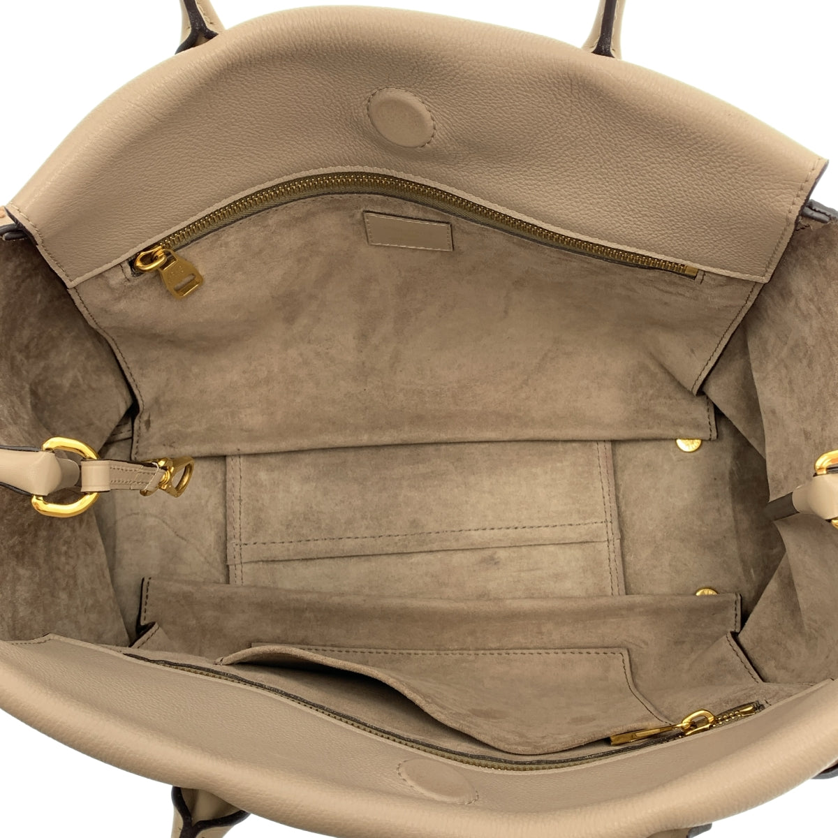 [狀況極佳] 路易威登 | M94483 | 簇絨字母天鵝絨皮革手提包 | 灰褐色 | 女款