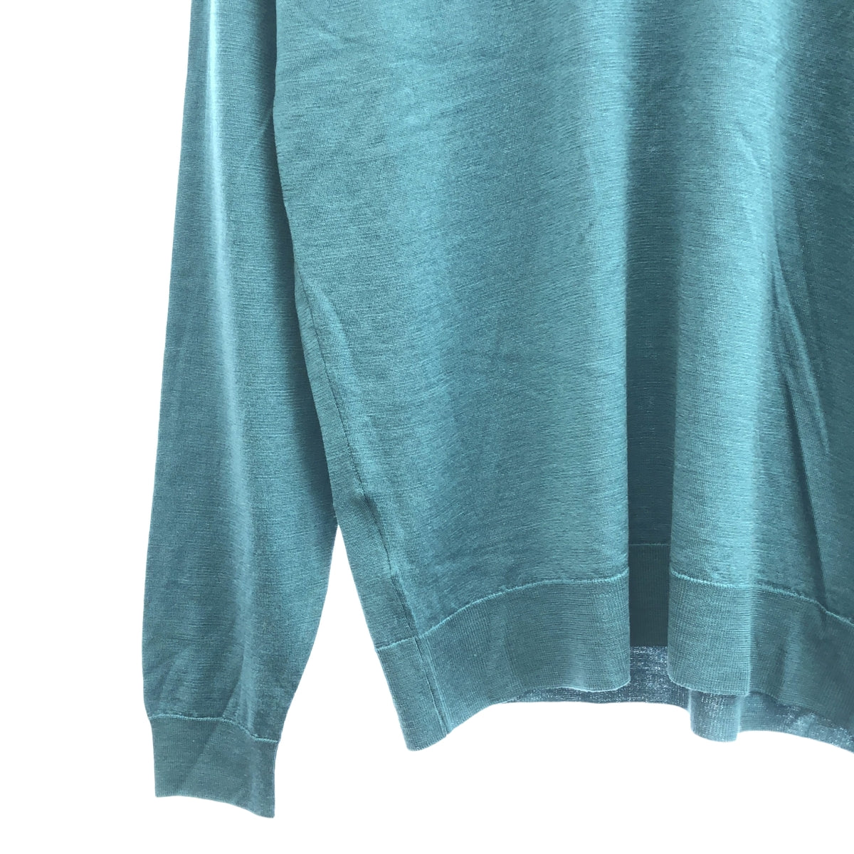 JOHN SMEDLEY / ジョンスメドレー | ウール ハイゲージ モックネック ニット | XXL | ブルー系 | メンズ