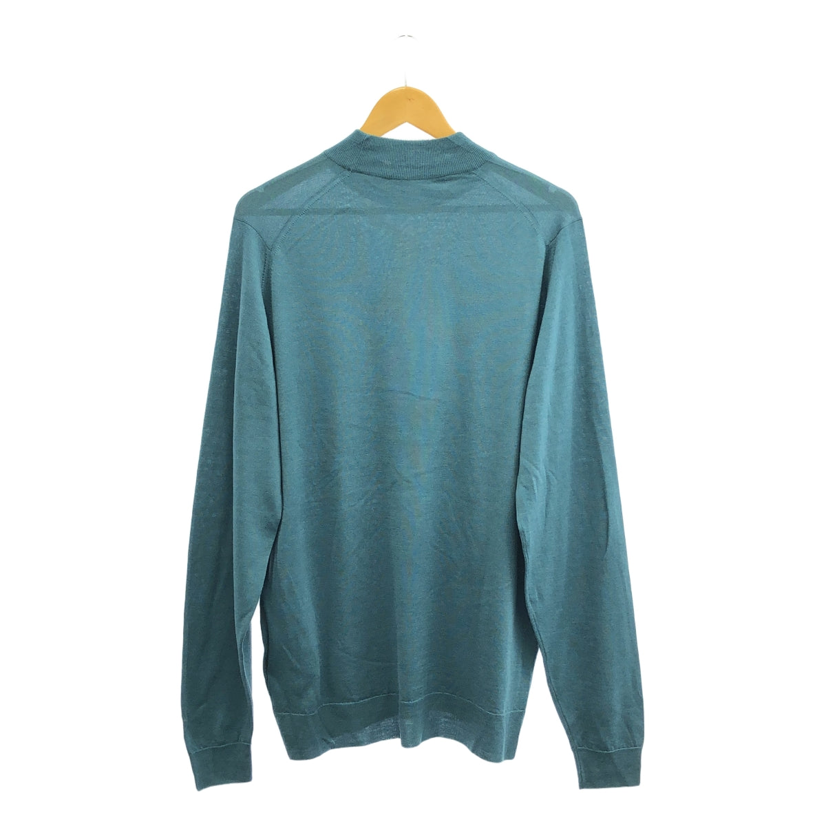 JOHN SMEDLEY / ジョンスメドレー | ウール ハイゲージ モックネック ニット | XXL | ブルー系 | メンズ