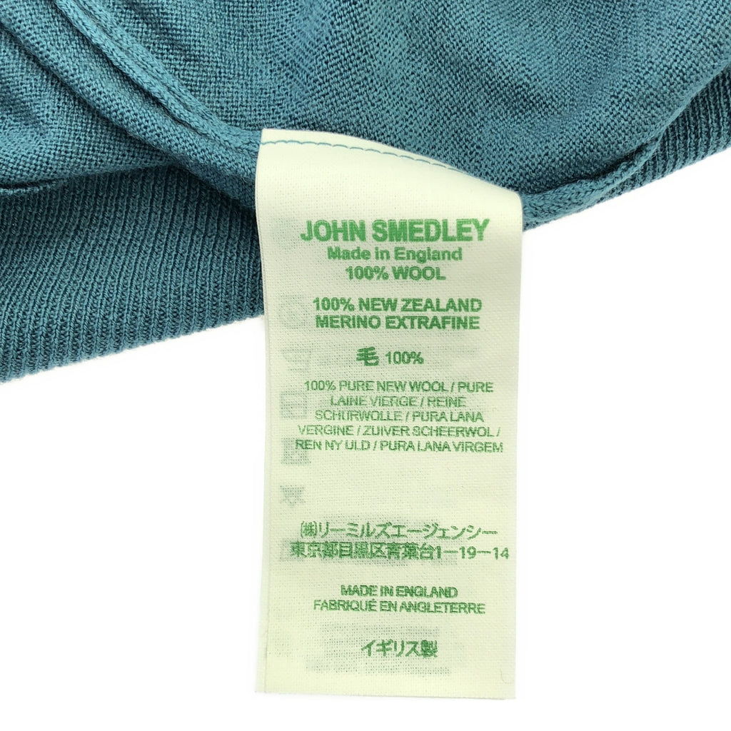 JOHN SMEDLEY / ジョンスメドレー | ウール ハイゲージ モックネック ニット | XXL | ブルー系 | メンズ