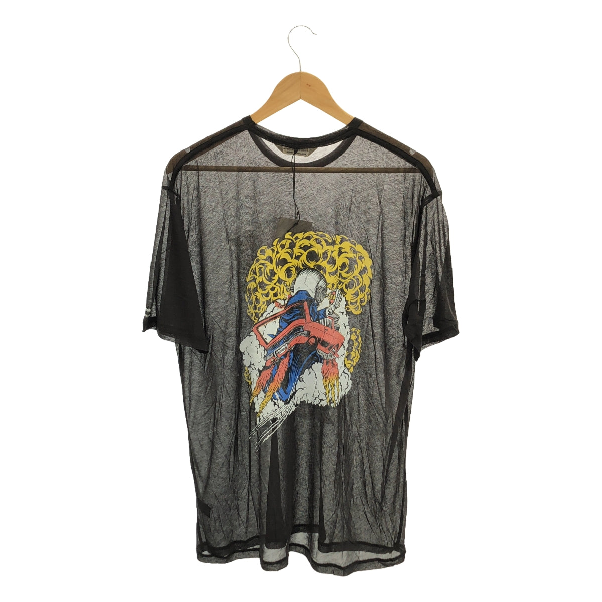【美品】  beautiful people / ビューティフルピープル | × MEGADETH SHEER JERSEY T-SHIRT / プリント Tシャツ カットソー / ユニセックス | 190 | black | メンズ