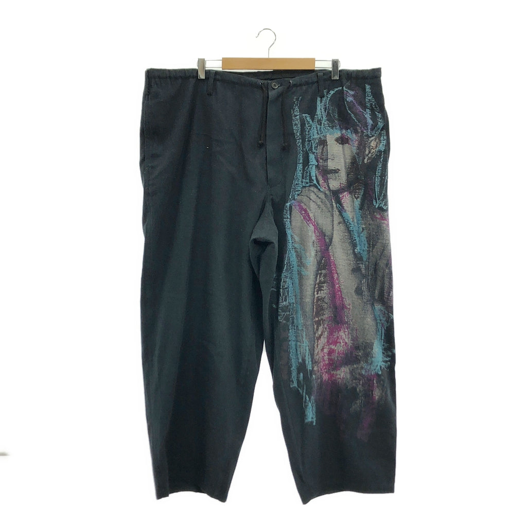 YOHJI YAMAMOTO POUR HOMME / 요우지야마모토풀 옴므 | 2024AW | 여성 패턴 스테디셀러 끈 바지 / 드로우 스트링 와이드 슬랙스 | 3 | 남성