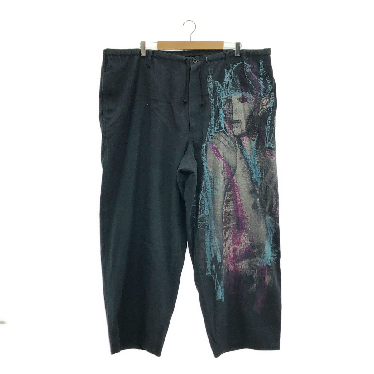 YOHJI YAMAMOTO POUR HOMME / 요우지야마모토풀 옴므 | 2024AW | 여성 패턴 스테디셀러 끈 바지 / 드로우 스트링 와이드 슬랙스 | 3 | 남성