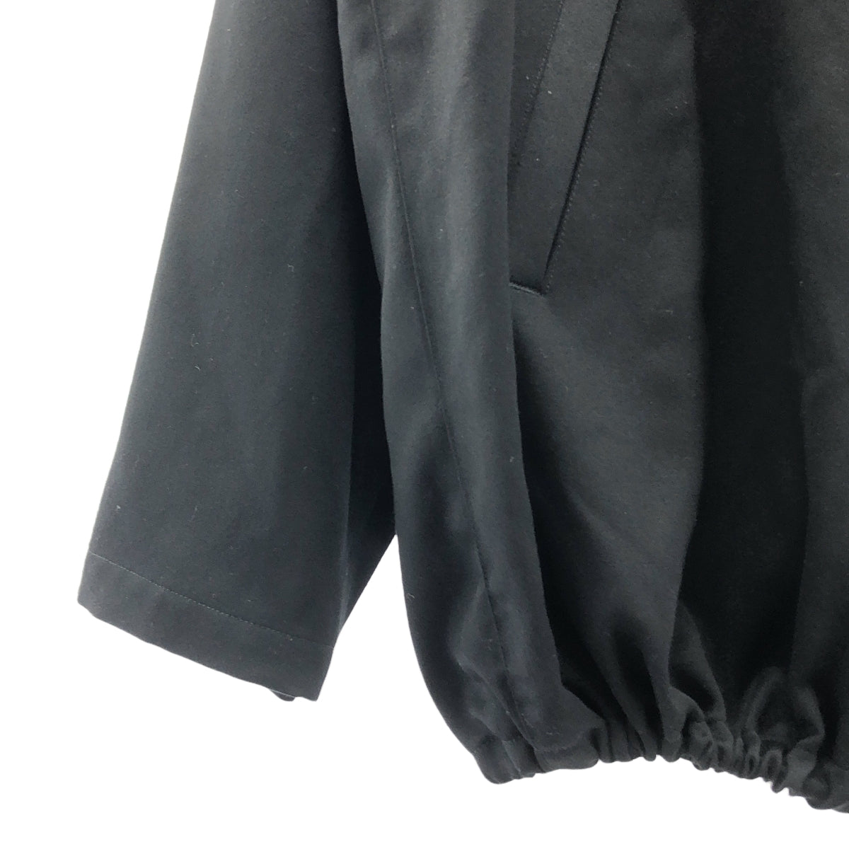 MARKAWARE / マーカウェア | CASHMERE SATIN COACH JACKET カシミヤ サテン コーチジャケット | 3 | ブラック | メンズ