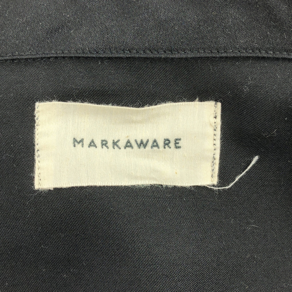 MARKAWARE / マーカウェア | CASHMERE SATIN COACH JACKET カシミヤ サテン コーチジャケット | 3 | ブラック | メンズ