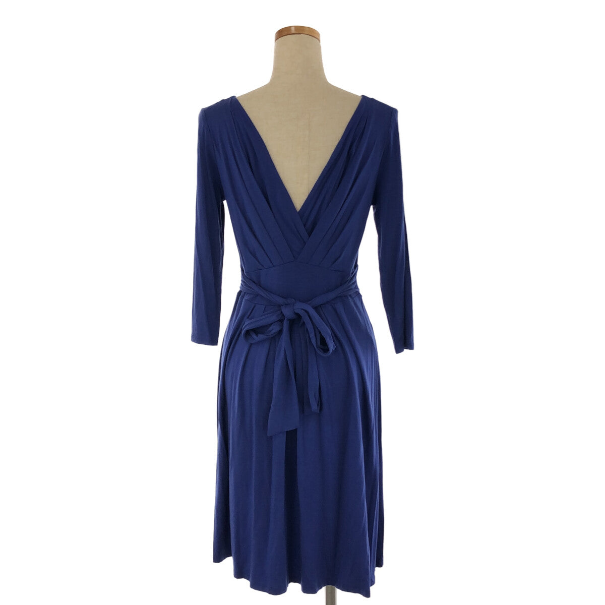 [Good Condition] EPOCA THE SHOP | Tuck Gathered Belted Dress | S | Blue | Women's