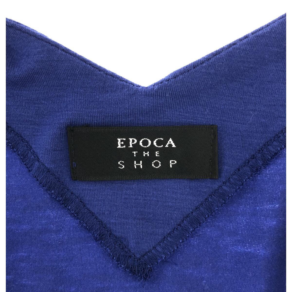 [Good Condition] EPOCA THE SHOP | Tuck Gathered Belted Dress | S | Blue | Women's