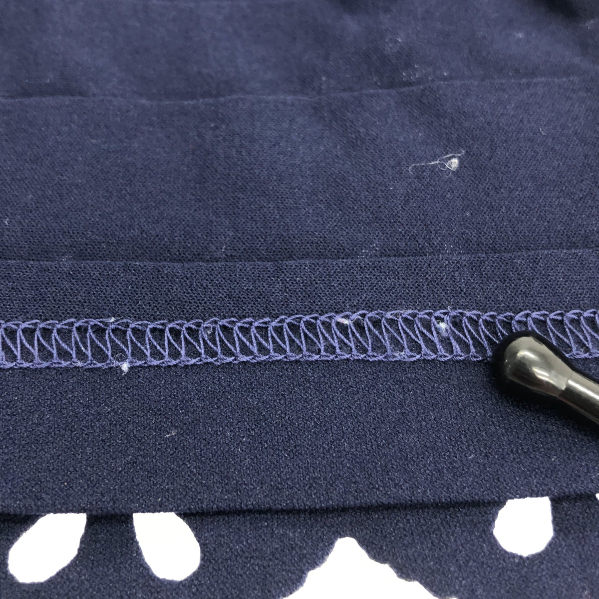 COMME des GARCONS COMME des GARCONS / コムコム | 2012SS | ポリエステル 製品加工 フリル ノースリーブ トップス | S | ネイビー | レディース