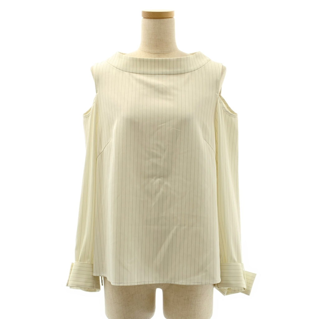 ADORE / アドーア | ストライプ カットアウトショルダー ブラウス | 38 | レディース