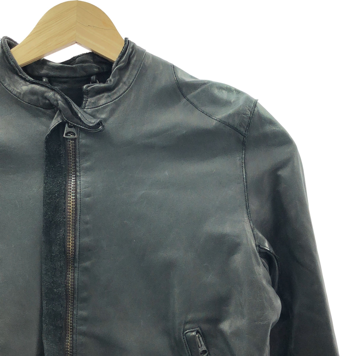 Sisii | 全襯裡牛皮單騎手外套/束腰外套 | XXS | 黑色 | 女款