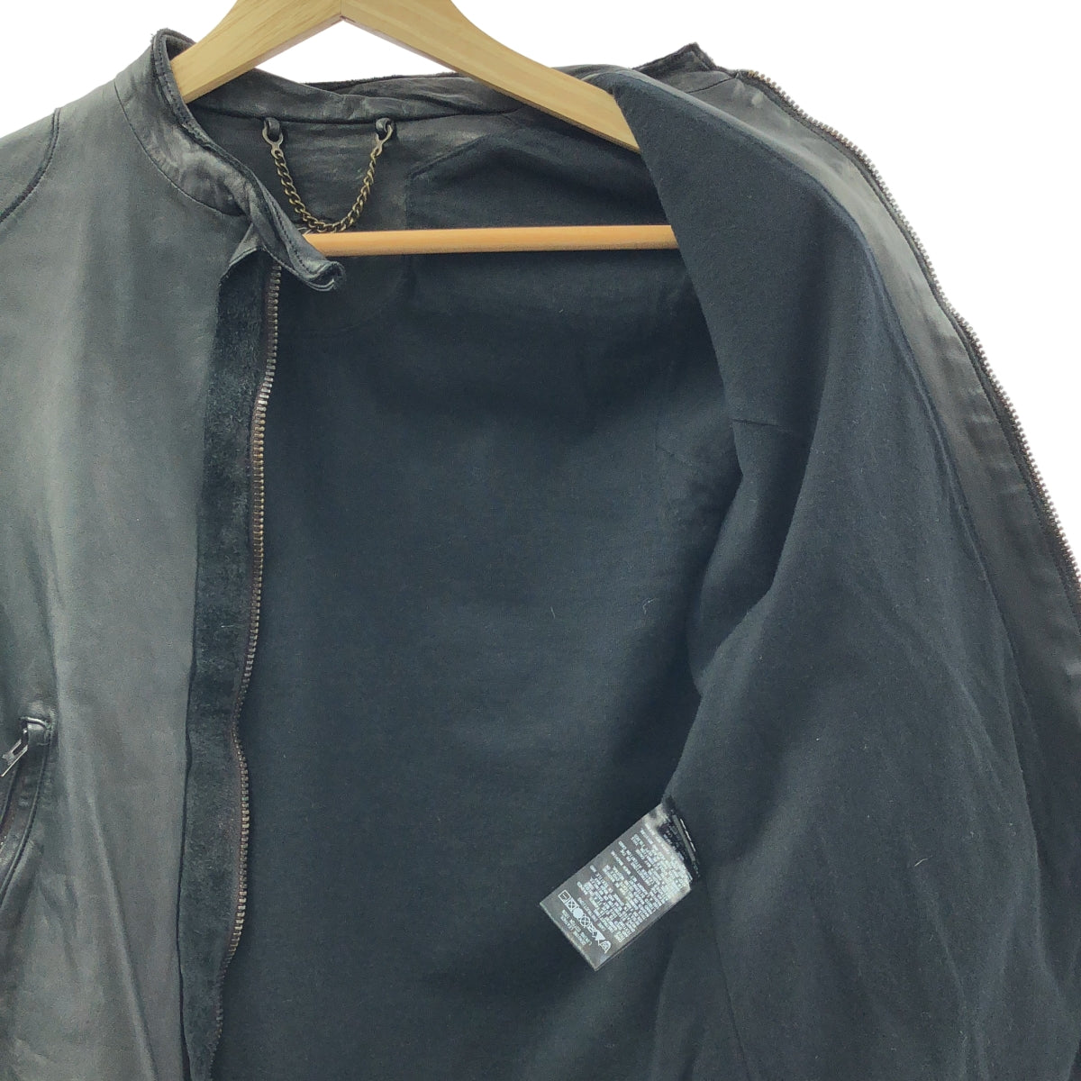 Sisii | 全襯裡牛皮單騎手外套/束腰外套 | XXS | 黑色 | 女款